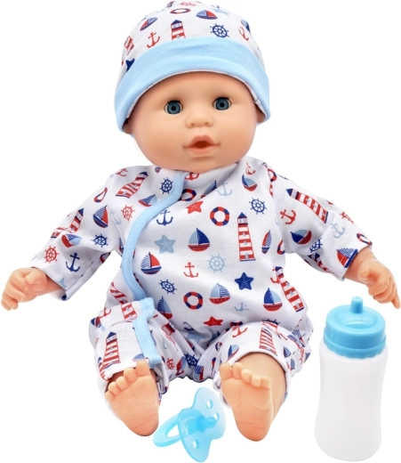 Muñeca Dolls World Bebé Baby Joy azul 38 cm