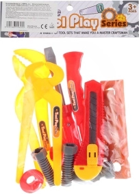 Set de herramientas de plástico para pequeños manitas en bolsa