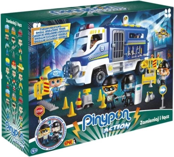 Set de figuras PINYPON Action: furgón policial con figuras