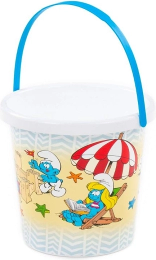 Cubo grande infantil con los Pitufos