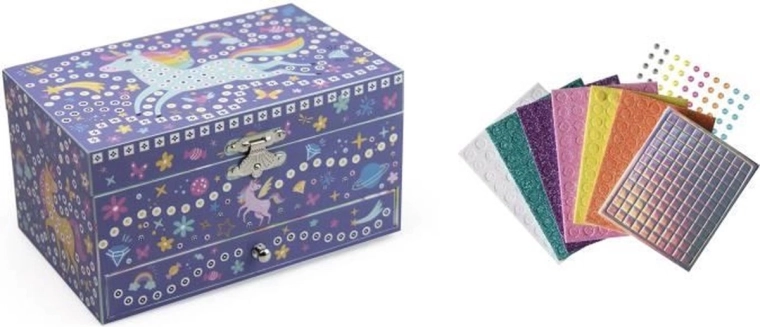 Joyero musical 3D de mosaico con unicornio Stick & Fun