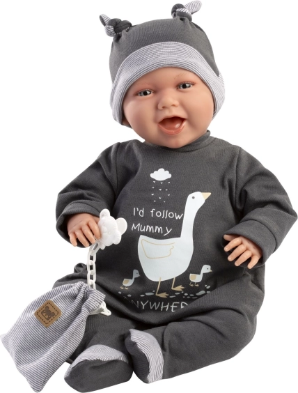 Muñeca realista New Born con sonidos - 42 cm
