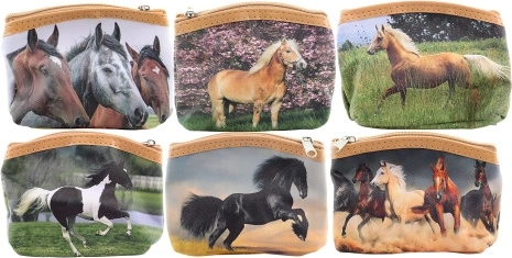 Cartera con motivo de caballos