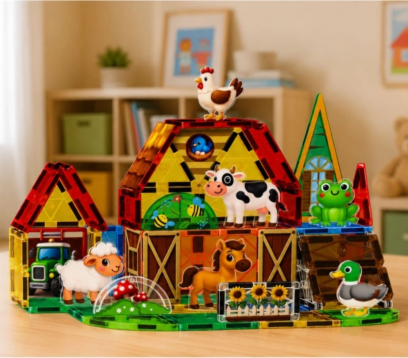 Construcción de la granja, el granero y el corral
