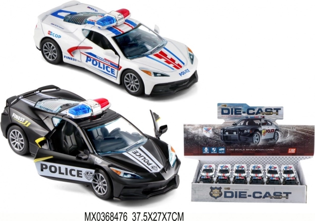 Coche de policía metálico 1:32