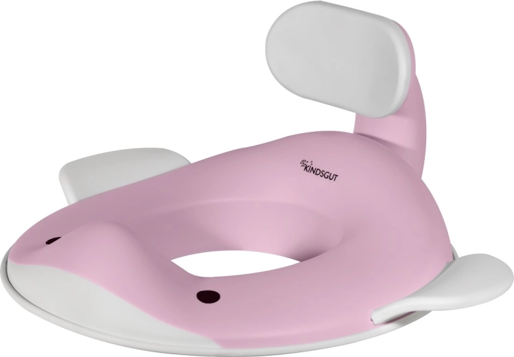 Asiento infantil para WC Kindsgut Ballena rosa claro