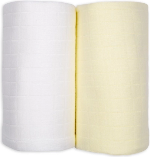 Lodger swaddler solid set 2 uds 110 × 110 cm cloud dancer/butter