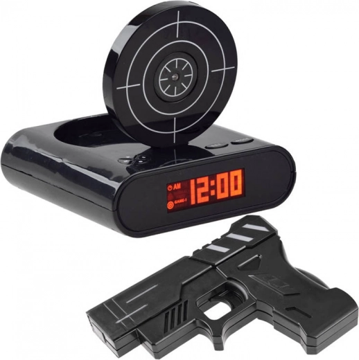 Despertador con pistola y diana – despertador interactivo de tiro
