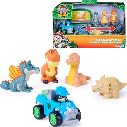 Spin Master Paw Patrol: The Dino Movie set Rex con vehículo y figuras de dinosaurios