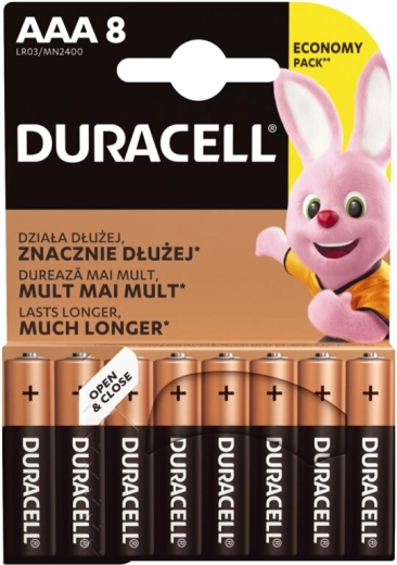 Pilas AAA DURACELL Basic, 8 uds.