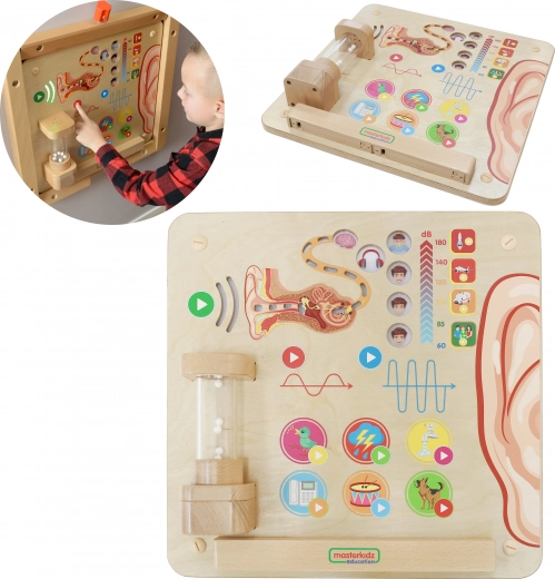 Masterkidz Tablero Educativo Sentidos Visuales Montessori