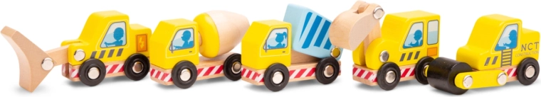 Juego de vehículos de construcción de madera para niños