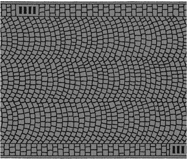 Lámina de carretera con motivo de adoquines 100x6,6 cm