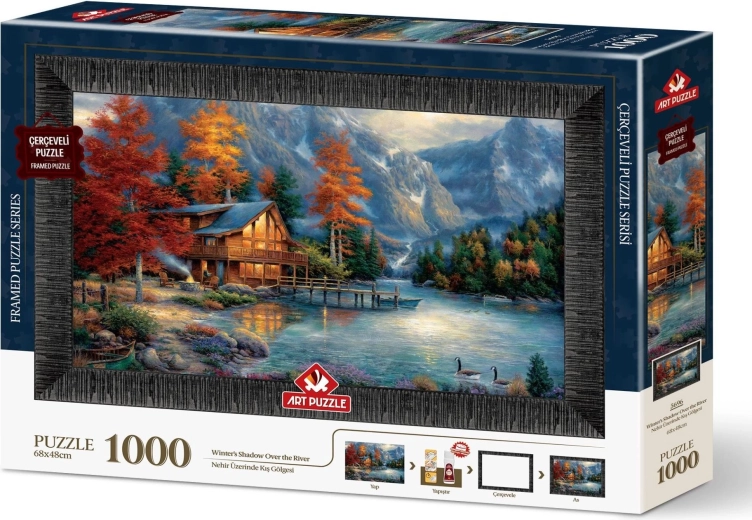 Art Puzzle rompecabezas con marco y pegamento 3 en 1 1000 piezas – Acantilado
