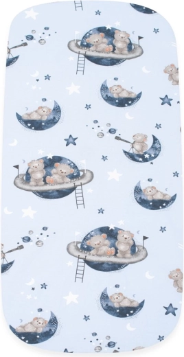Sábana de algodón para cochecito New Baby teddy bear in space 35 × 75 cm