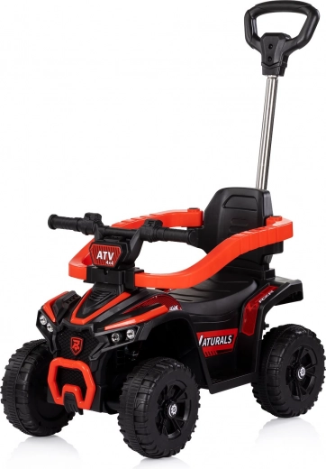 Correpasillos con barra de empuje ATV rojo CHIPOLINO