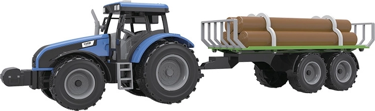 FARM SERVICE tractor con remolque para madera con sonidos y luces