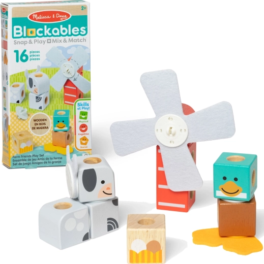 Bloques de construcción magnéticos de madera Blockables Granja 16 uds MELISSA & DOUG