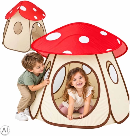 Tienda infantil plegable con forma de seta