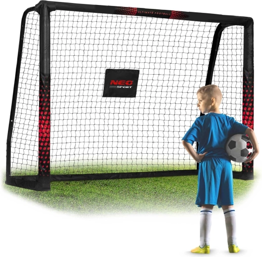 Portería de fútbol Neo-Sport 180 × 120 × 60 cm negro-roja
