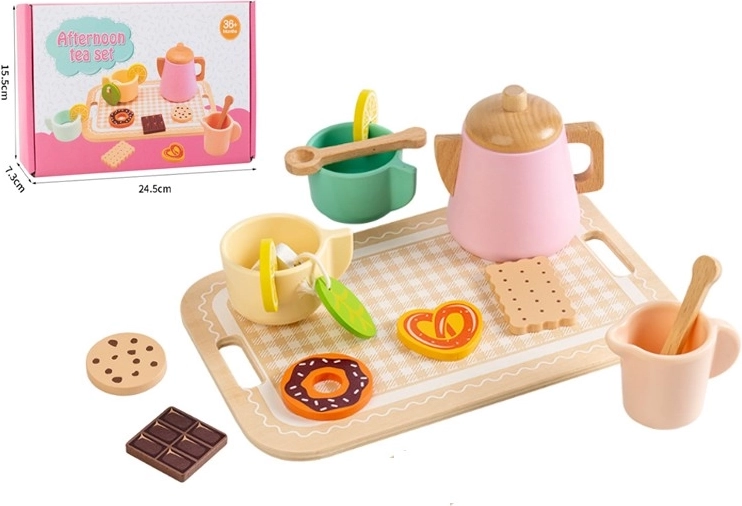 Juego de té de madera