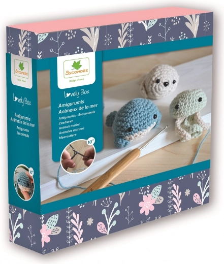 Lovely Box animales marinos amigurumi de ganchillo