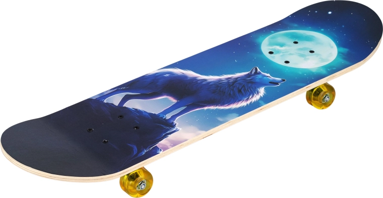 Skateboard Wolf 31" con motivo de lobo