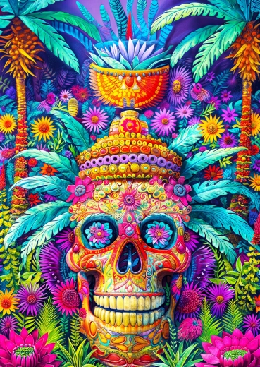 Puzzle ENJOY calavera de la jungla 1000 piezas