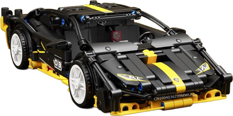 Kit de construcción de coche deportivo negro, 589 piezas
