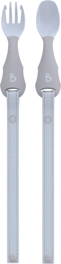 Cubiertos infantiles Bibado Handi con clip – mist