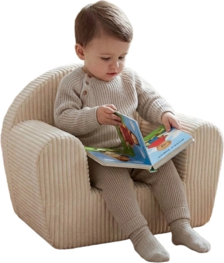 Silloncito infantil de pana New Baby – color crema
