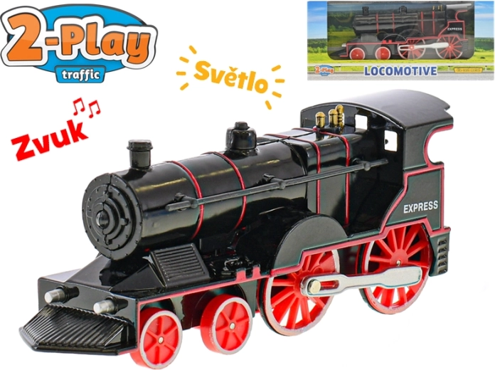 2-Play locomotora metálica con luz y sonido, 14 cm, marcha atrás