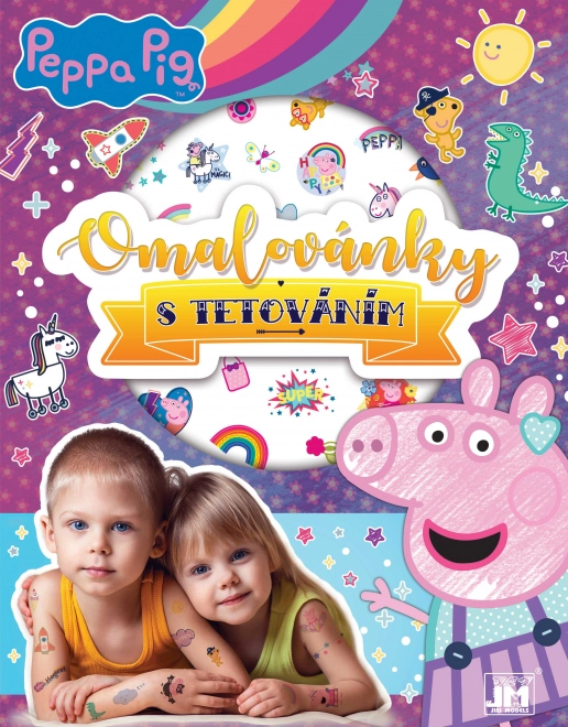 Libro para colorear y tatuajes de Peppa Pig