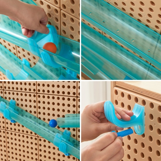 Clips modulares y piezas transparentes para cambios rápidos