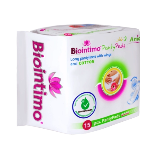 Biointimo Anion compresas íntimas diarias para mujer con alas