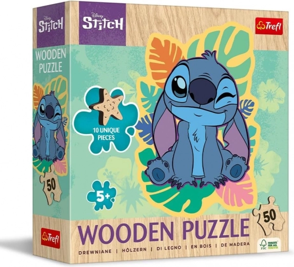Puzle de madera de 50 piezas Lilo & Stitch