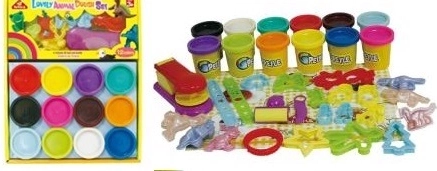 Set artístico de plastilina para niños – 12 botes y accesorios