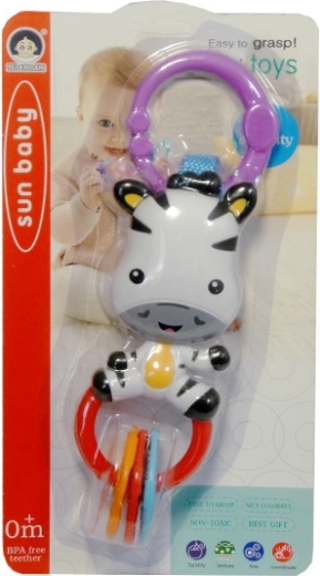 Sonajero colgante de cebra para bebés