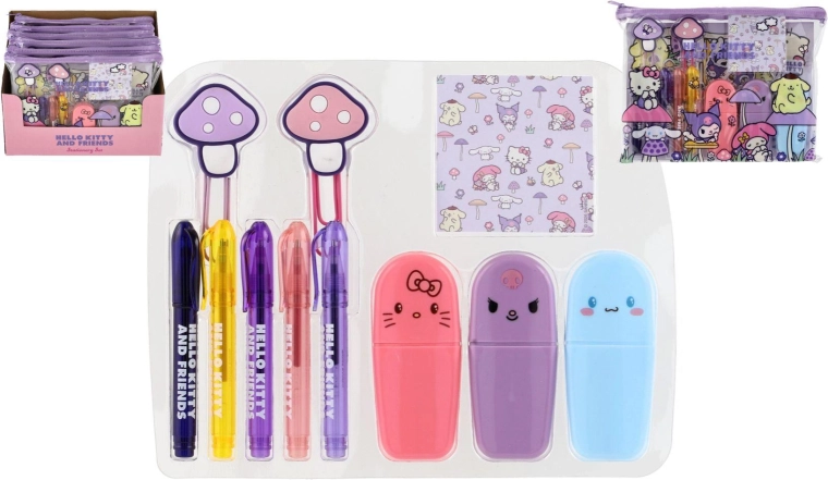 Hello Kitty y amigos: set escolar grande con motivo Mushroom