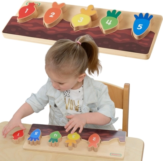 Jardín de madera Masterkidz: números, colores y verduras