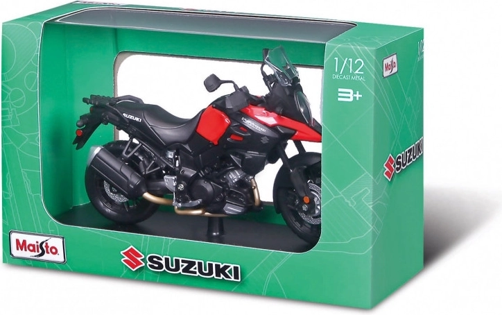Maisto motocicleta Suzuki V-Strom con soporte 1:12