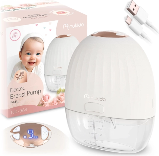 Extractor eléctrico de leche materna NUKIDO trifásico, inalámbrico, pantalla LED