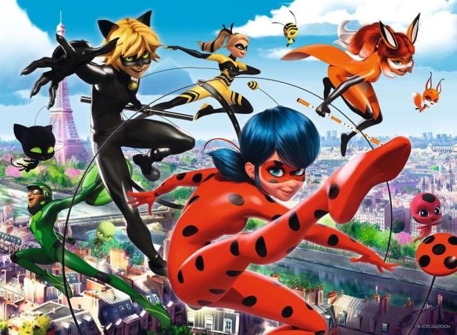 Puzzle Ravensburger Miraculum Ladybug y Chat Noir 200 piezas