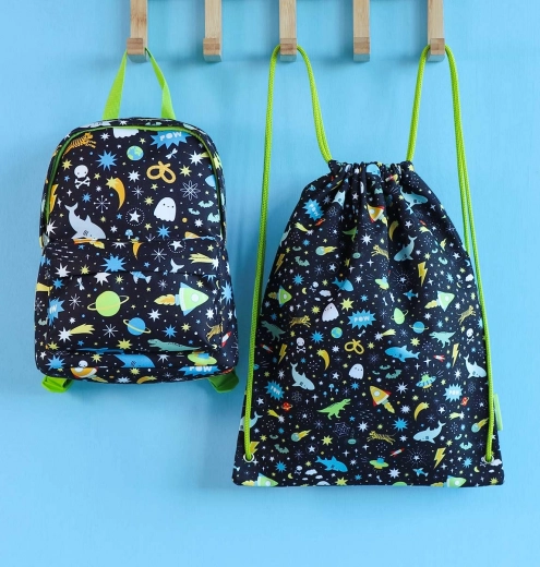 A Little Lovely Company saco deportivo infantil con motivo espacial