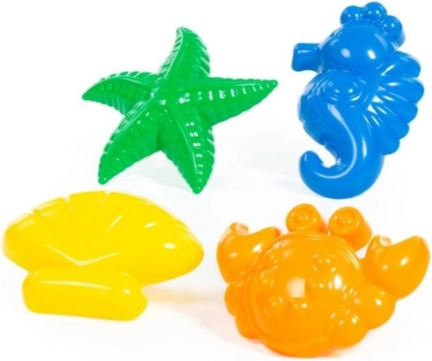 Juego de moldes para arena – animales marinos, 4 uds.