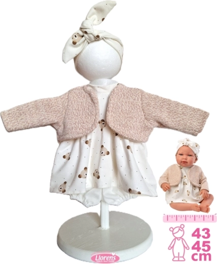 Ropa para muñeca bebé NEW BORN 43–45 cm – set de 4 piezas Llorens