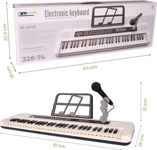 Órgano electrónico con 61 teclas