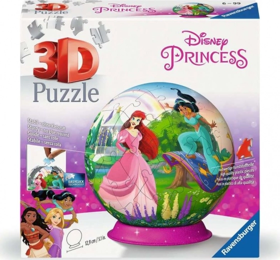 Puzzle 3D esfera Disney princesas 73 piezas