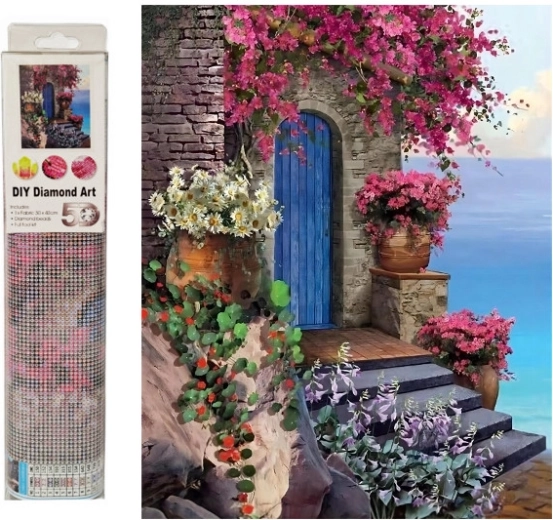 Mosaico de diamantes – Entrada a la casa