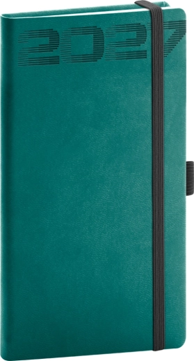 Agenda de bolsillo Notique Aprint Top 2027 color petróleo 9 × 15,5 cm